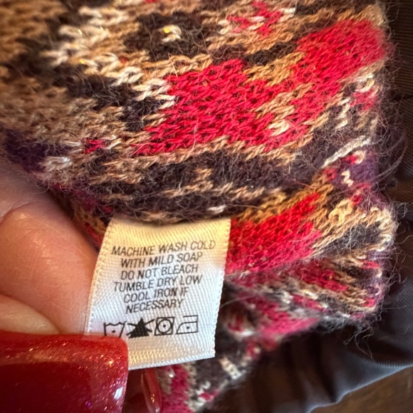 George by Mark Eisen Chocolate Puffer Hooded Vest Zip Up,  Size Large - Picture 10 of 12